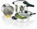 Fagor 2-by-1 Splendid 5-Piece Pressure Cooker Set