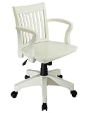 Office Star Antique White Wood Bankers Chair