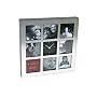 PT Wall Clock Picture Frame Square Stainless Steel Finish