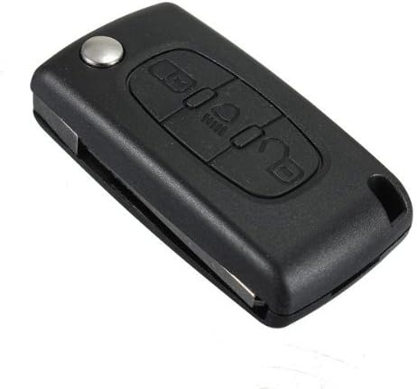 For Peugeot 3 Button Flip Repair Replacement Key Fob Case Shell No chips Inside (HAVE battery Holder/ compartment) + Uncut Blade NEW