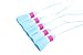 KONMAY 10pcs 2.0'(5.0cm) Handmade Imitation Silk Tassels with Colorful Band and Hanging Thread (Aqua)