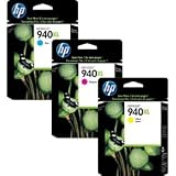 HP 940XL 3 Color Combo (CYAN, MAGENTA, & YELLOW) Officejet Ink cartridges