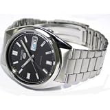 Seiko Wrist Watches-Seiko 5 Automatic Mechanical self winding Date Day Black Dial Stainless Steel Water Resistance Men's Watch SNXS79PR5