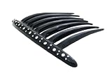 Caravan Jeweled 7 Tooth French Twist Comb In Black And Sprinkled With Crystals And Studs