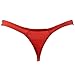 FFESHOW Men's Smooth Bikini Pouch Underwear G String Thongs Red One size