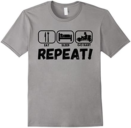 Funny Go Kart Cart Racing Car T-shirts Tees Shirts - Male Small - Slate