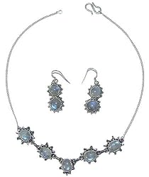 Necklace & Earring Sets Sterling Silver Rainbow Jewelry (gnklcs224)