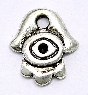 Lot of 5 Hamsa Hand Evil Eye Pendants  DIY Jewelry Lucky Charm Amulets for Success and Protection Picture