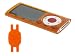 Orange Argyle Design Crystal Skin TPU Case for Apple iPod Nano 5th Generation with Shoe Silicone Pouch for Nike+ iPod Sensor (iPod NOT Included)