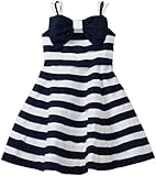 Biscotti Girls 2-6X All Decked Out Strappy Dress, Navy Blue, 6X