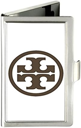 Tory Burch Custom Personalized Silver Business Card Case Holder