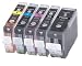 CLI8 / PGI5 WITH CHIP - 5 pack Canon Compatible Ink Cartridges for Canon Pixma iP4200 iP4300 iP4500 iP5100 iP5200 iP5200R iP5300 MP500 MP530 MP600 MP600R MP610 MP800 MP800R MP810 MP830 MP960 MP970 9000 - CLI-8 / PGI-5 (Contains: any comnination of CLI-8C, CLI-8Y, CLI-8M, CLI8-BK, PGI-5BK) - Latest Chip Installed, Ready For Use, No Fuss!