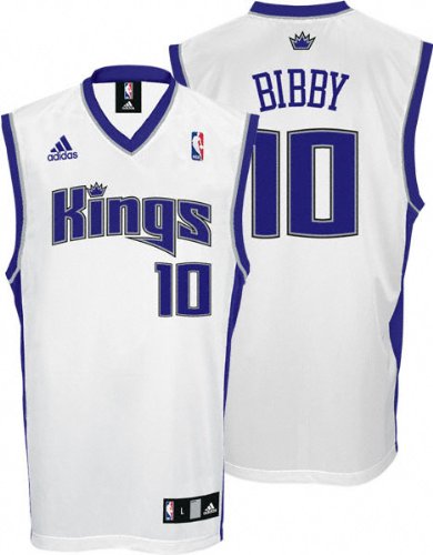 Mike Bibby Sacramento Kings White Youth Replica Adidas NBA Jersey