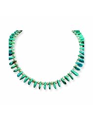 Sterling Silver 5-6mm Freshwater Cultured Pearl & Turquoise Necklace