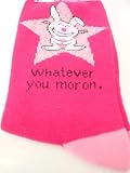 3 Pair Socks For Ladies, Teens Happy Bunny,Tail Bite, Lets Hump Legs