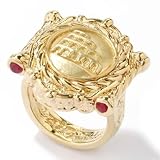 14K Gold Ruby Accent "Colosseum Collection" Artform Ring by Regions of Italy