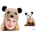 Ladies Pom Pom Bear Knitted Beanie Hat GL436