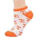 Tennessee Volunteers Ladies White-Orange No Show Socks