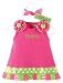 Baby Girls Hot Pink - Tabbed Dress Hot for Summer 2009! Now Comes Personalized!