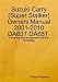 Suzuki Super Stalker ( Carry) Owners Manual 2001-2010 DA63T DA65T Including Recommended Service Schedule