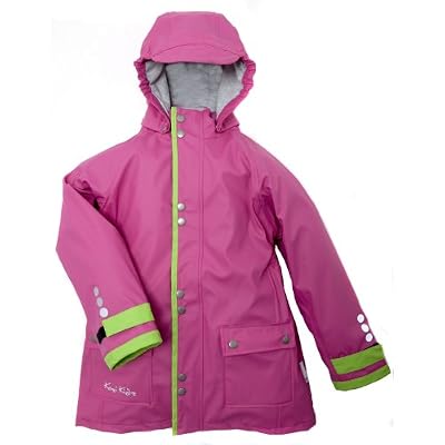 Kozi Kidz Girly Rain Coat - Cerise/Lime