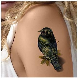 Tattoo Decals Bird Sparrows for Children Temporary Tattoos Waterproof Temporary Sticker 3d-32 Temporary Tattoos