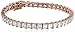 Amazon Essentials Platinum or Gold-Plated Sterling Silver Princess-Cut Swarovski Zirconia Tennis Bracelet (5mm), 7.25