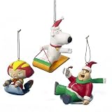 Set of 3 Family Guy Stewie, Brian and Peter Christmas Ornaments