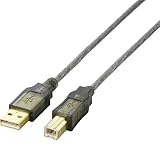 ELECOM USB2.0�P�[�u�� A-B�^�C�v �m�[�}�� 1.5m �N�[���u���b�N USB2-15GT