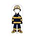 Advanced Graphics Cartoon Fireman Stand-in Life Size Cardboard Cutout Standup
