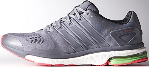 Adidas Mens Adistar Boost Chill Running Shoes (Grey, Flash Green)