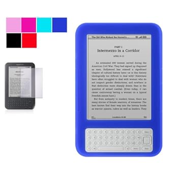 Peau de silicone pour lecteur de livre électronique Amazon Kindle 3, Kindle Wireless 3G Wi-Fi - modèle dernière génération, écran 6