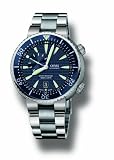 41lBpIlKrVL. SL160  Oris Mens 8555MB Diver Blue Dial Stainless Steel Bracelet Watch