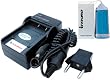 iTEKIRO Replacement Wall + Car Battery Charger Kit for Sanyo Xacti VPC-HD1010BK with Free MP3 MP4 Mini Speaker