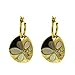 Gold Nacre Flower Earrings title=