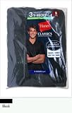 Hanes Classics Dyed V-Neck T Shirt 3 Pack Black 7883BK-XL-Black