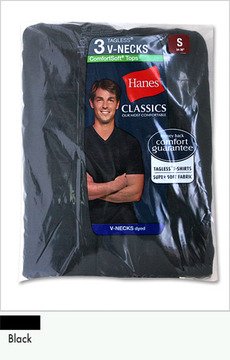 External hard drive:Hanes Classics Dyed V-Neck T Shirt 3 Pack Black 7883BK-XL-Black