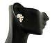 Goldtone Small Africa Nugget Stud Earrings (R-3149)