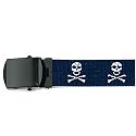 Pirate Jolly Roger Scull and Cross Bones Web Belt - 54''