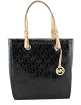 Hot Sale Michael Kors Jet Set Tote Metallic Black Bag