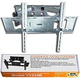 Articulating dual arm LCD LED Plasma 32-52 TV wall mount silver grey