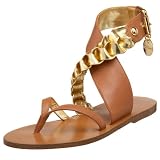 BCBGirlsWomen'sPastyFlatSummerSandal,amaretto/B-Gold,8.5MUS
