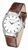 Pierre Cardin Gents Brown Leather Strap White Dial Watch