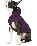 Gooby Every Day Fleece Cold Weather Dog Vest with Hoodie for Small Dogs, Plum, Small