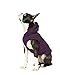 Gooby Fleece Vest Hoodie Dog Sweater - Plum, X-Large - Warm Pullover Dog Hoodie with O-Ring Leash for Small to Medium Dogs