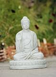 Buddha Garden Sculpture / Ornament - White Stone