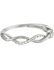 10k White Gold Diamond 1/10cttw Twist Ring