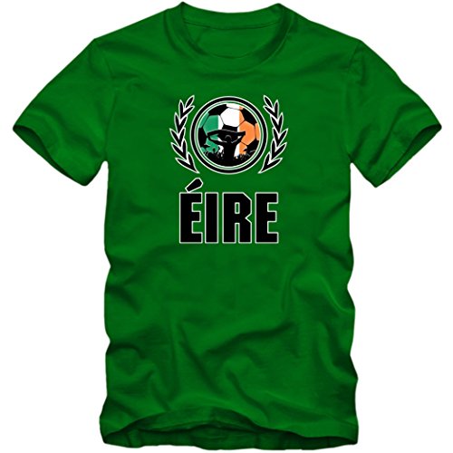 Irland EM 2016 #2 T-Shirt | Éire | Fußball | Herren Fanshirt | Trikot | Nationalmannschaft, Farbe:Hellgrün (Kelly Green L190);Größe:XL
