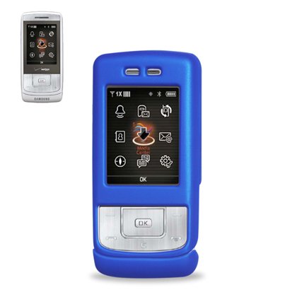 Fashionable Perfect Fit Hard Protector Skin Cover Cell Phone Case for Samsung Sway U650 Verizon - Navy Blue