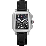 MICHELE Deco Day Black Diamond Dial Black Alligator